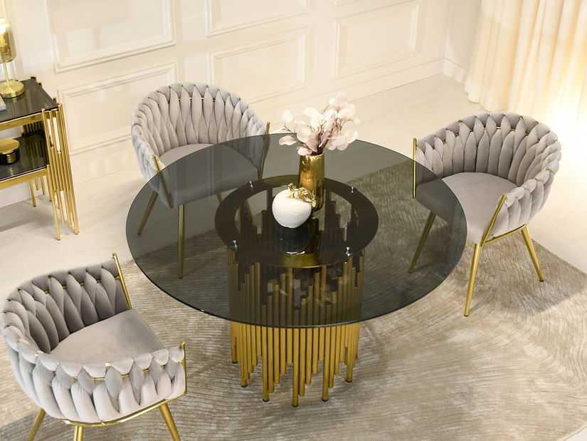 Jedálenský stôl Bufones (zlatá)