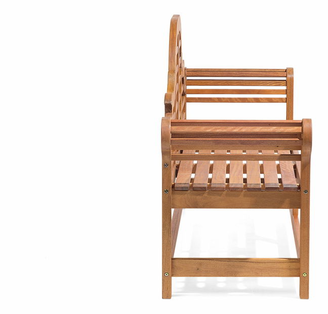 Záhradná lavička Jakarta/Maribor (svetlé drevo) (modrý podsedák)