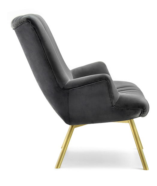 Relaxačné kreslo Lanzaris (grafitová + zlatá)