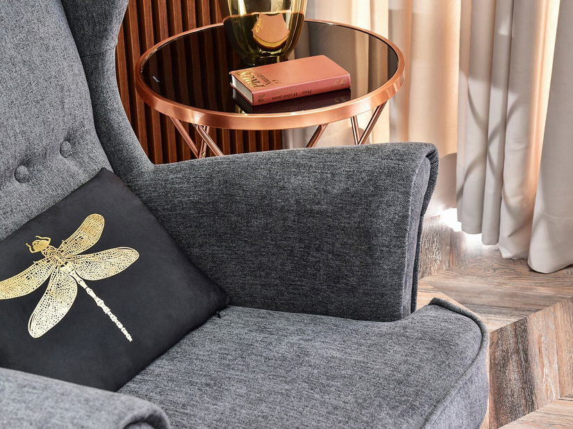 Kreslo ušiak Margis (grafitová + biela)