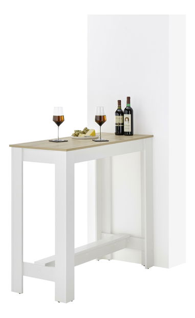 Barski stol Matioso 2 (hrast artisan + bijela)