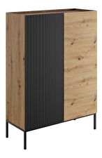 Komoda Zloriana 2D (dub artisan + čierna)
