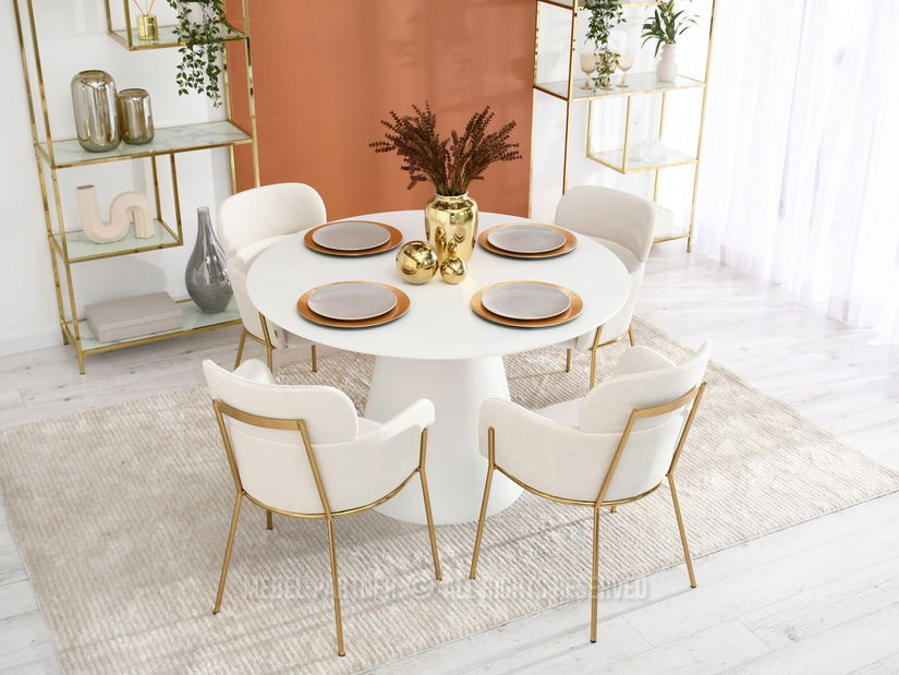 Stolica Baggie K (krem + zlatna)