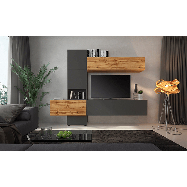 Mobilier living Bastor (maro + stejar wotan)