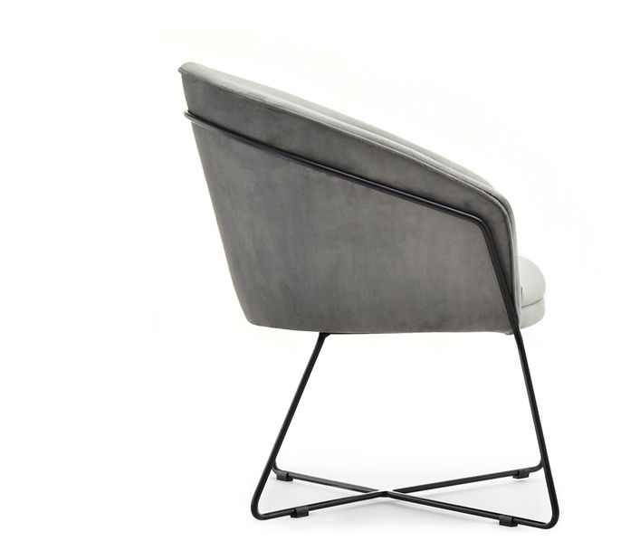 Relaxačné kreslo Lagooza (sivá + čierna)