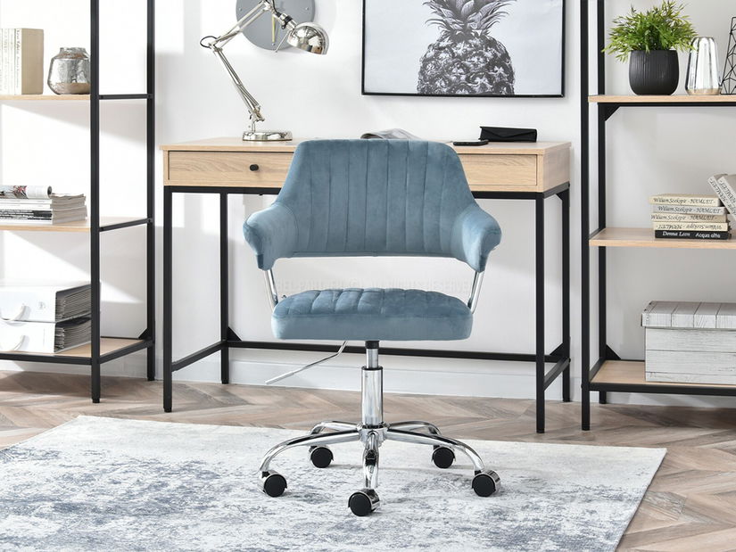 Stolička Merylyn (modrá + chrómová)