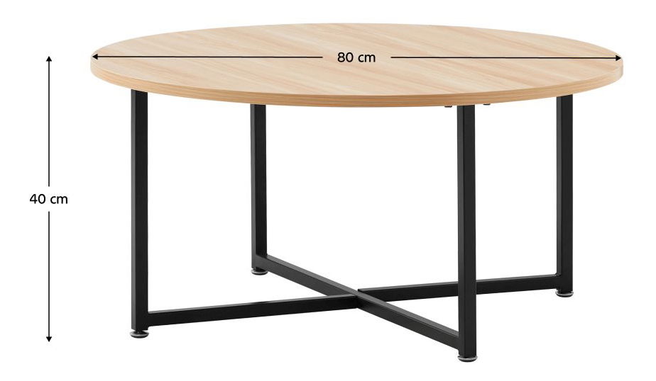 Stolić za kavu Safrin DA4106 (hrast + crna)