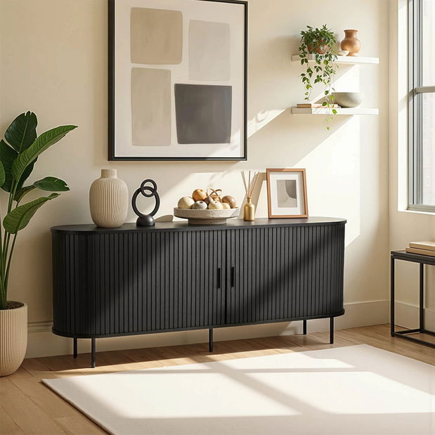 Skrinka Trisha 180 (čierna) 