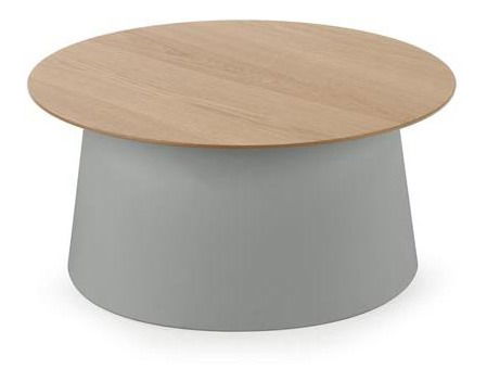 Konferenčný stolík Argelia (prirodne drevo + sivá)
