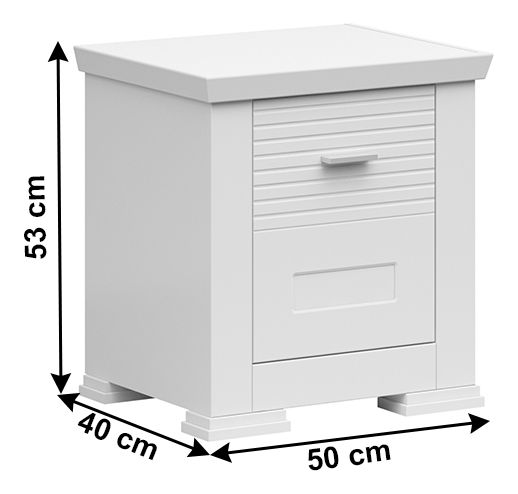 Noptieră Aryness (alb)