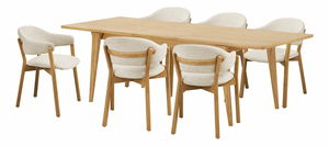 Jedálenský set Demeria (prírodná + béžová)