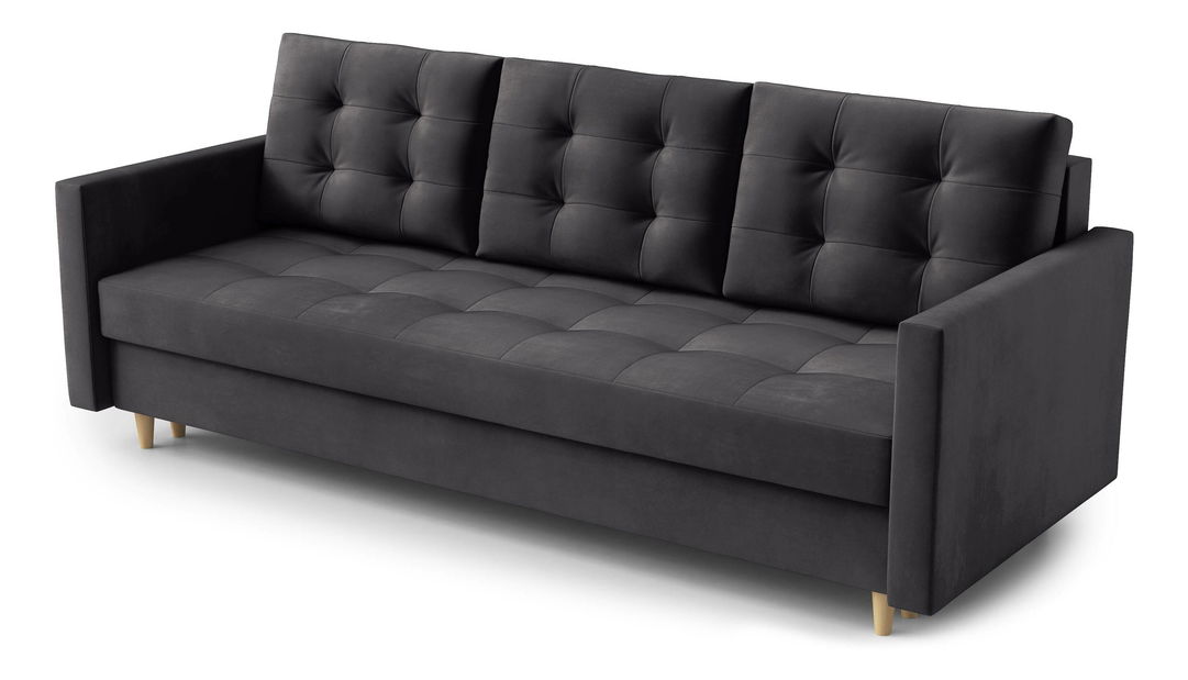 Pohovka trojsedačka Saveta (sivočierna)