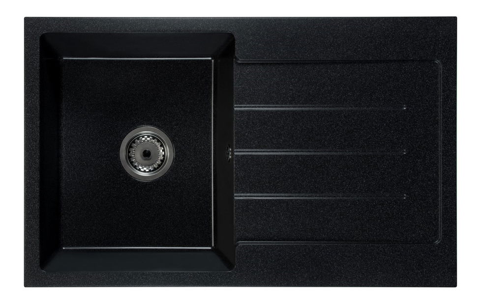 Kuchynský drez Ruxom (čierna + textúra) (s 1 otvorom pre batériu) (P)