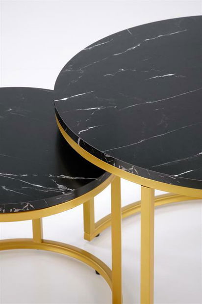 Dohányzóasztal szett (2 db.) Palea (fekete) 