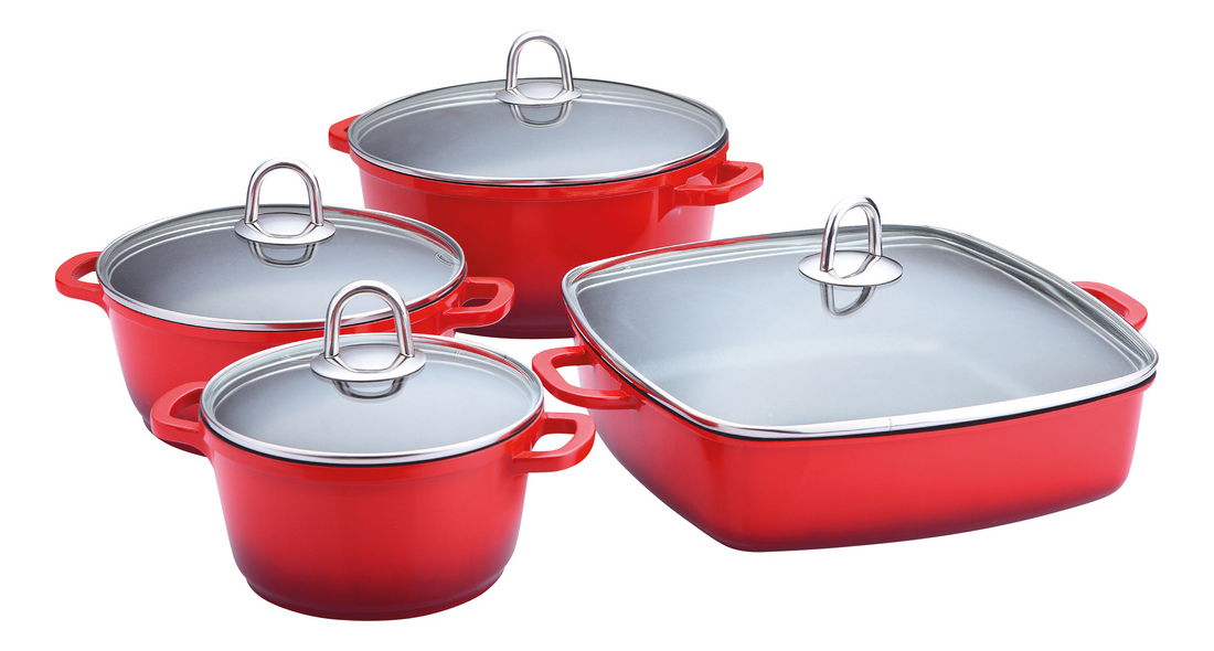 Set posuđa Lamart (crvena) (8 kom)