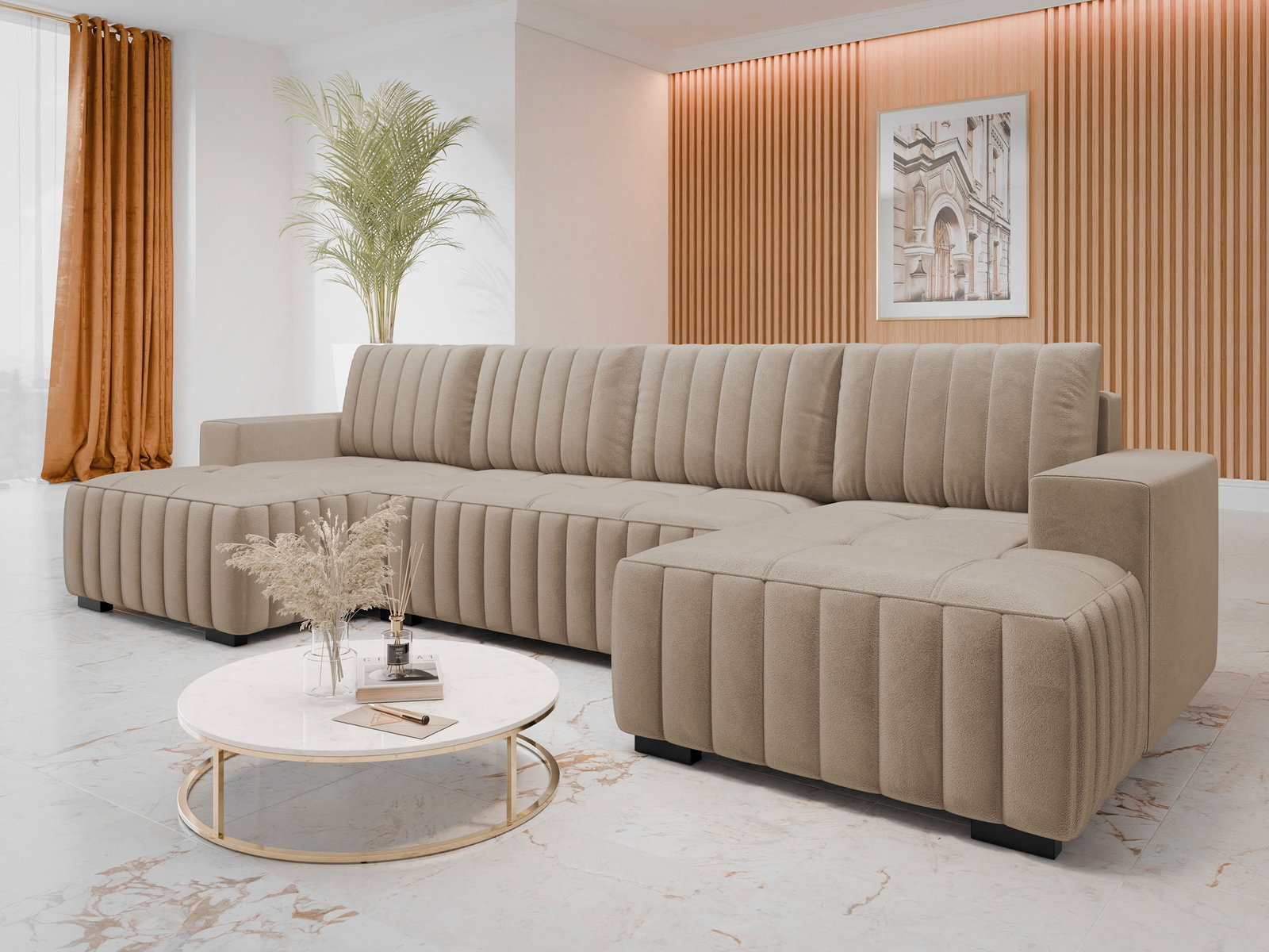 Kutna garnitura U Presto U (cappuccino)