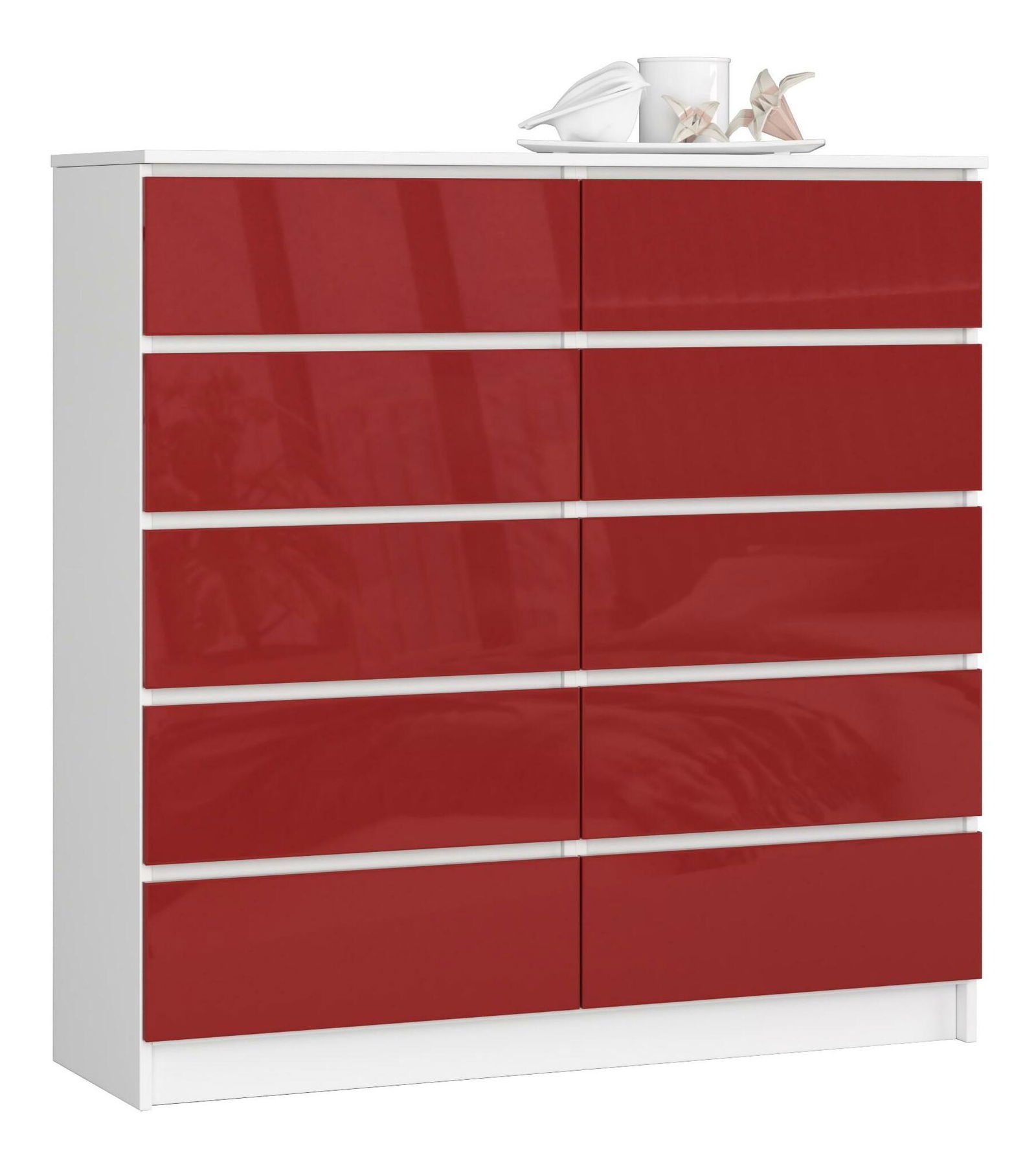 Komód Kapil III (fényes piros)