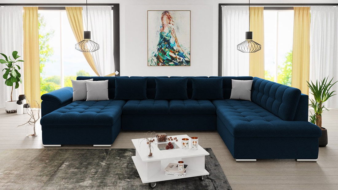 Kutna garnitura Talina s funkcijom spavanja (lijeva U) (Kronos 09 + Kronos 09 + Paros 05)