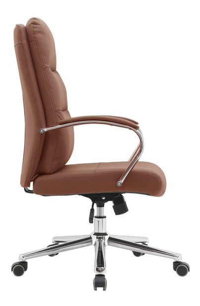Kancelárske kreslo Adonyx (hnedá camel + chróm)