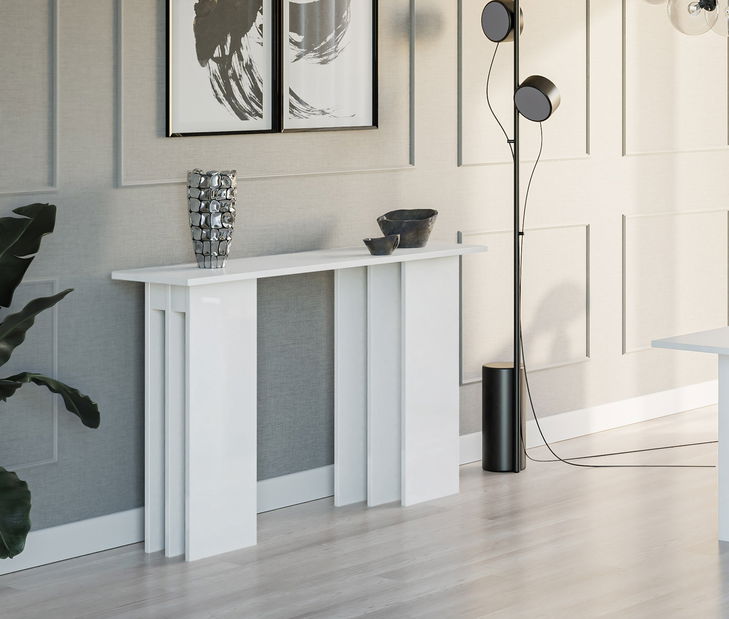 Măsuță consolă Marabo (alb lucios)
