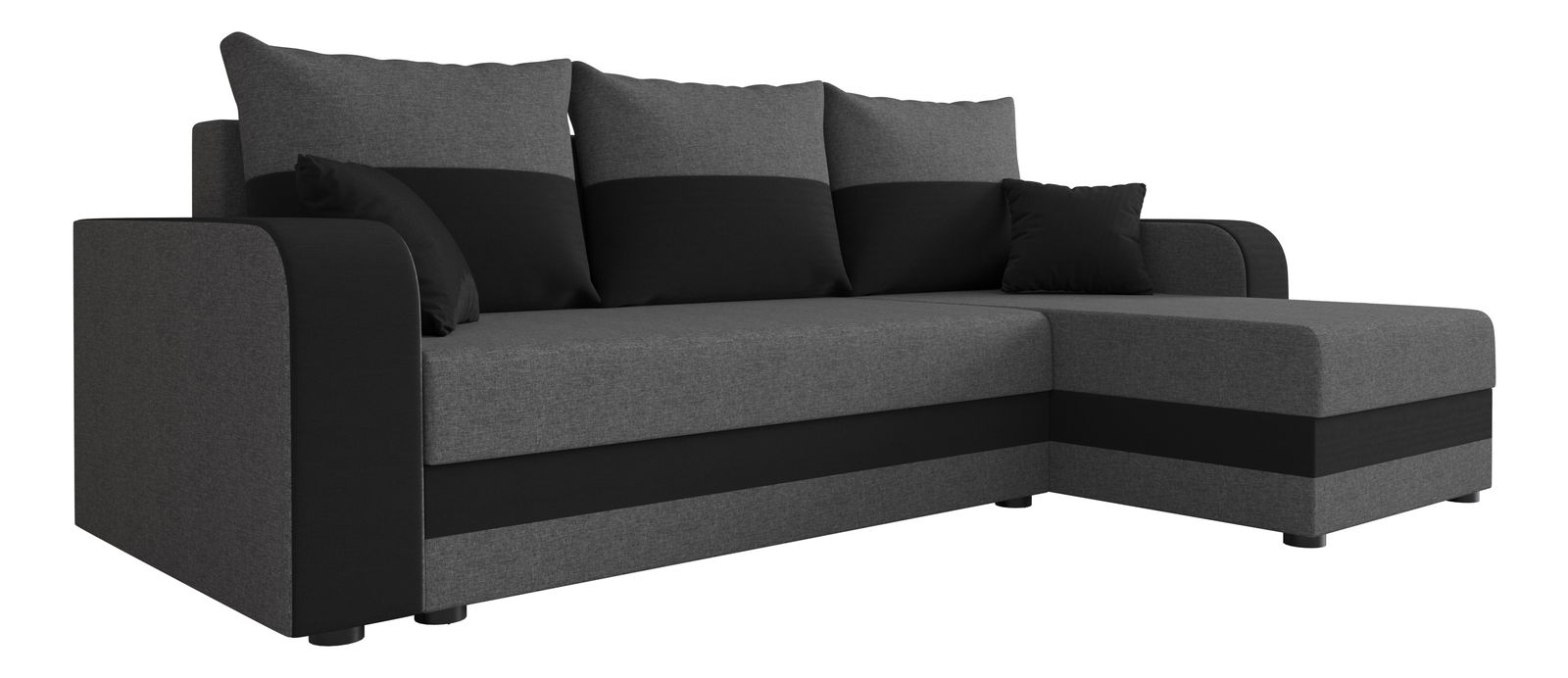 Sarok ülőgarnitúra Harmony L Bis (szürke + fekete) (J)