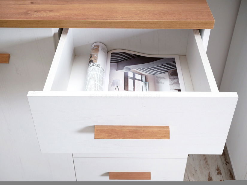 Mobilier cameră studenți Bajas 01 (alb + stejar)