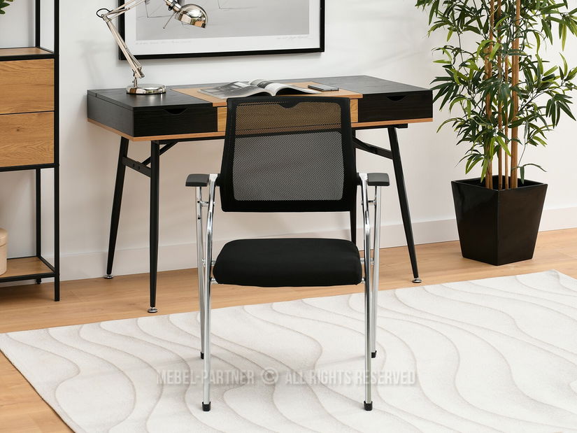 Stolička Harold (čierna + chrómová)