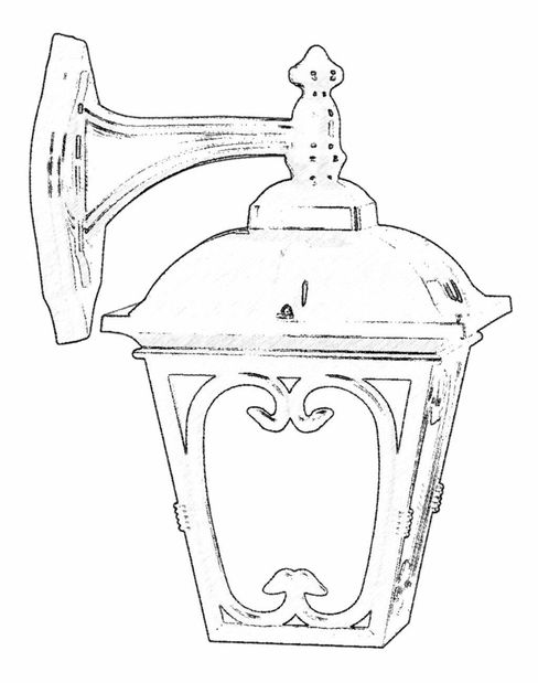 Vanjska zidna svjetiljka- Bramwell (crna)