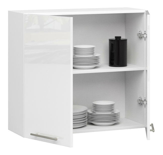 Gornji kuhinjski ormarić Ozara W80 H720 (bijela + bijeli sjaj)