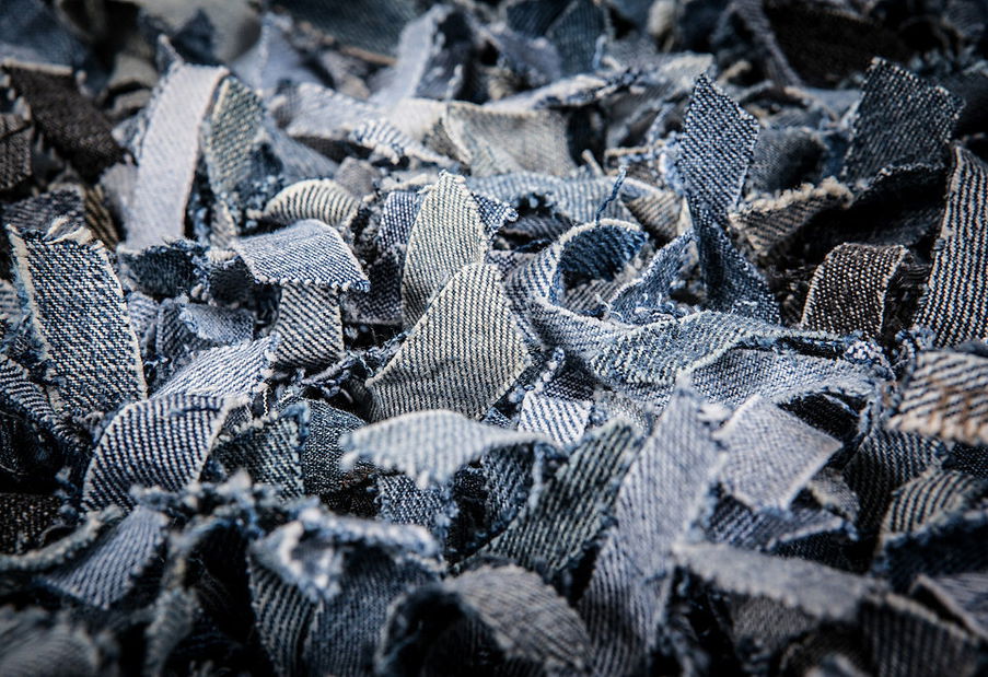 Ručne šitý koberec Rock n Roll 500 Denim