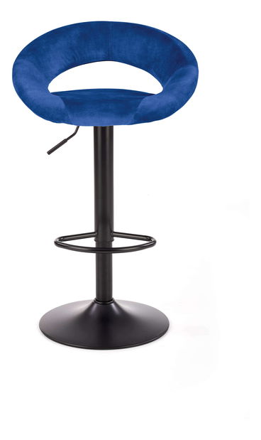 Scaun tip bar Herlinda (albastru închis + negru)