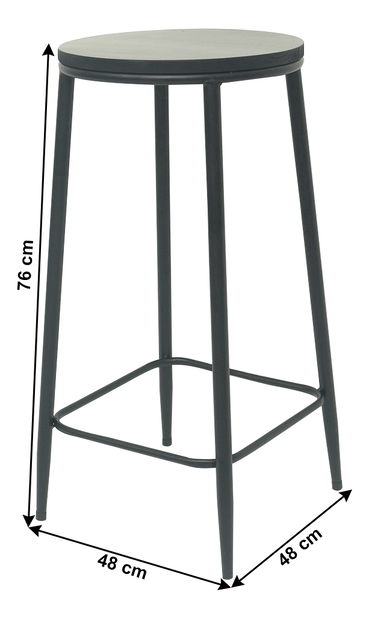 Barová stolička Flamingo (čierna)