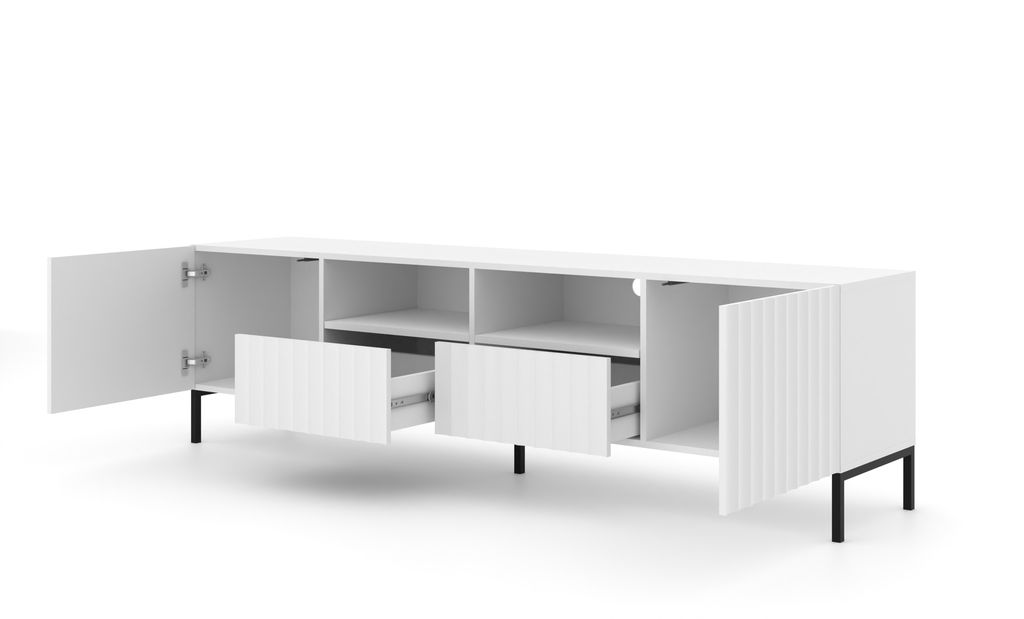 TV stolić/ormarić 200 2D2S Warsaw (bijela + crna)