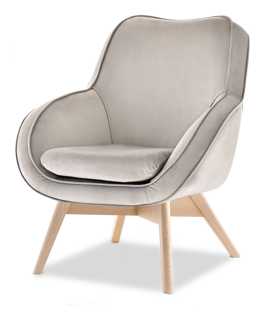 Dizajnové kreslo Merch (béžová + čierna)