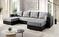 Rohová sedačka Josie U (čierna + svetlosivá)