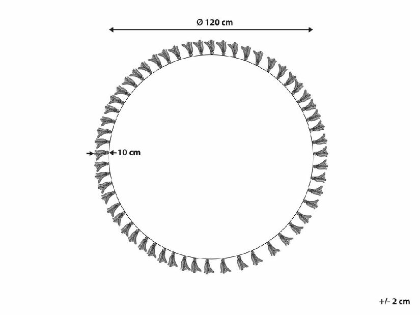 Tepih ⌀ 120 cm Samsu (bež)