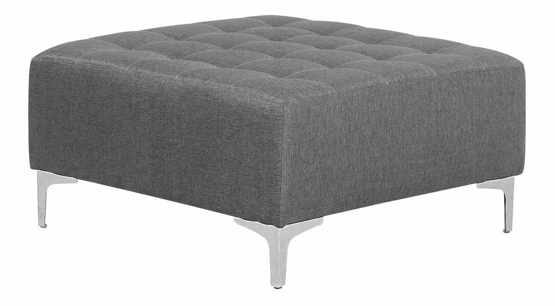 Rohová sedačka ABERLADY (sivá) (s taburetkou) (P)