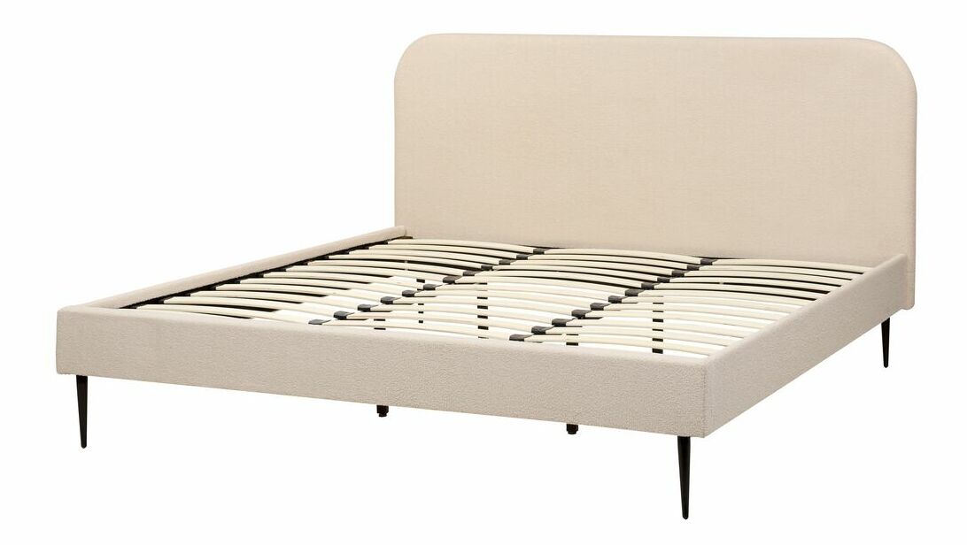 Franciaágy 180 cm Faris (bézs boucle) (ágyráccsal)