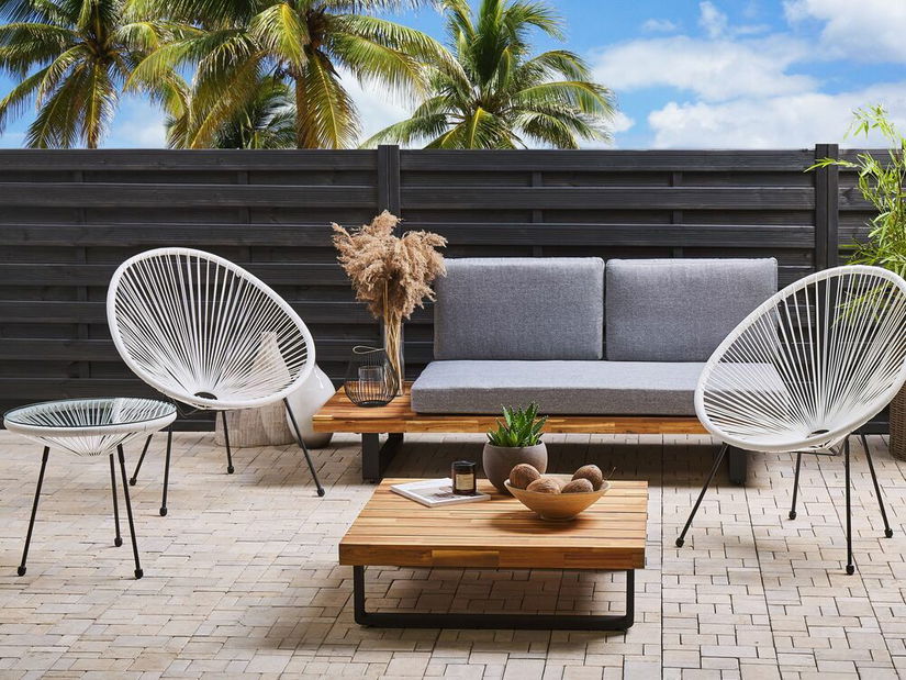 Set mobilier de grădină Alvarez (alb)