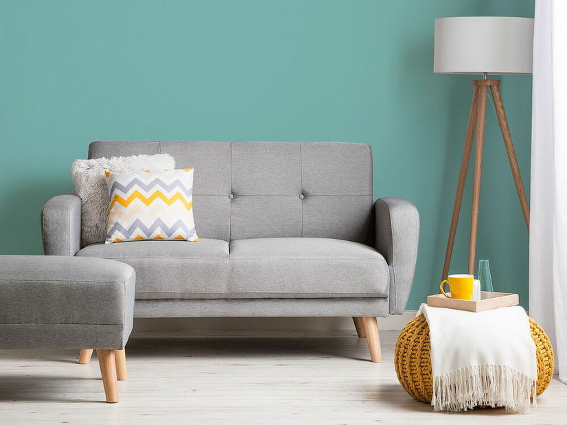 Kétszemélyes kanapé FLONG (textil) (szürke)