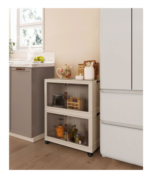 Ormarić Pillia 1 (bijela + smeđa)