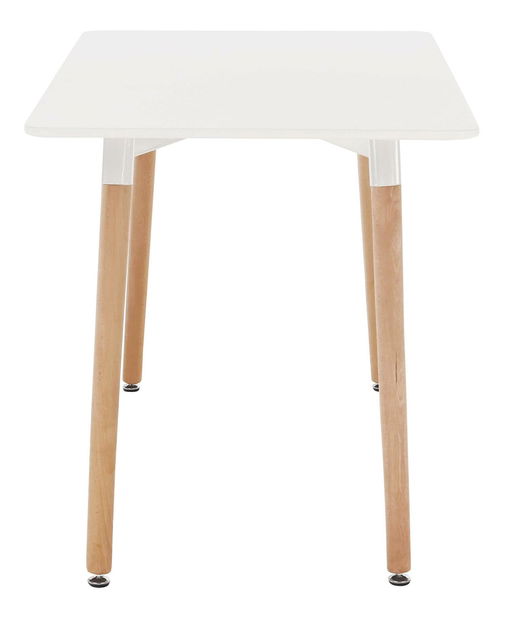 Jedálenský stôl Dirrax 5 (biela matná + buk) (pre 2 osoby)