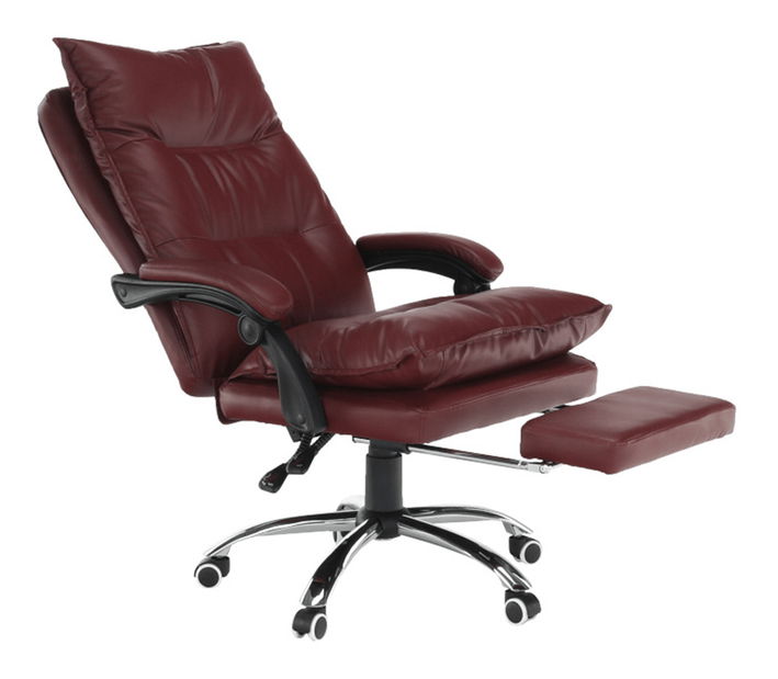 Kancelárske kreslo s podnožkou Drann (bordová)