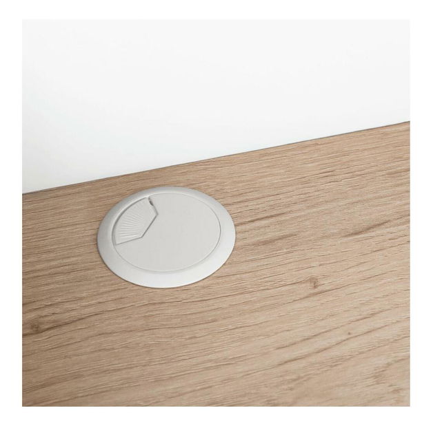 Masă de scris molidtorescas (stejar deschis + alb) 