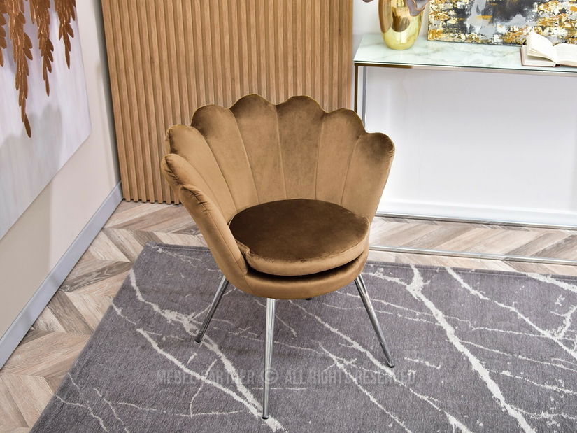Fotoliu Lasair (auriu + crom)