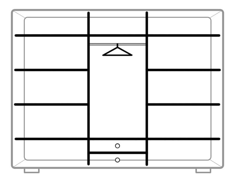 Ormar za garderobu Kraz KS3 (sosna andersen) 
