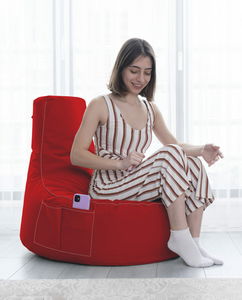 Fotoliu puf Edmund (roșu)