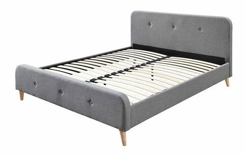 Manželská posteľ 180 cm Lomaha New (sivá) (s roštom)