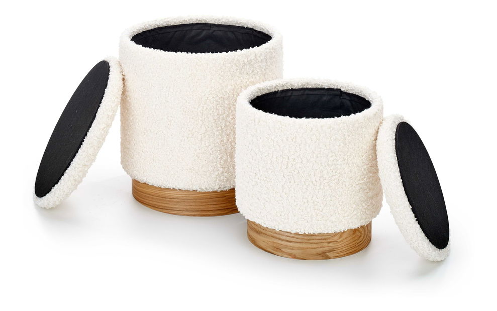Set 2buc. taburete Celine (crem + natural)
