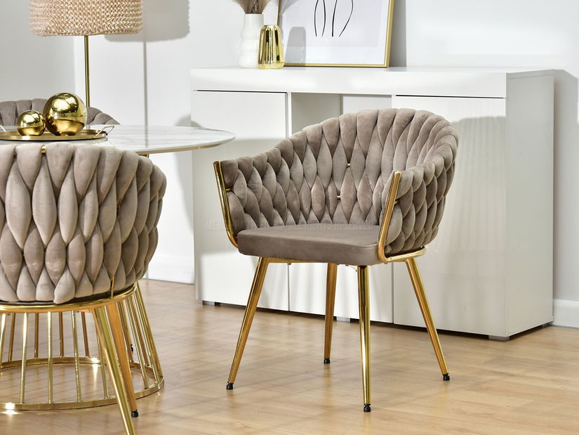 Scaun Idris (bej + auriu)